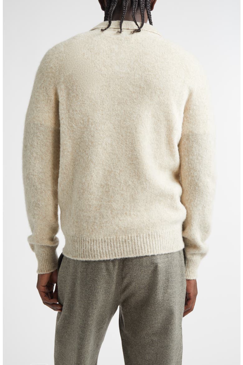 Long Sleeve Wool Polo Sweater, Alternate, color, BISCUIT