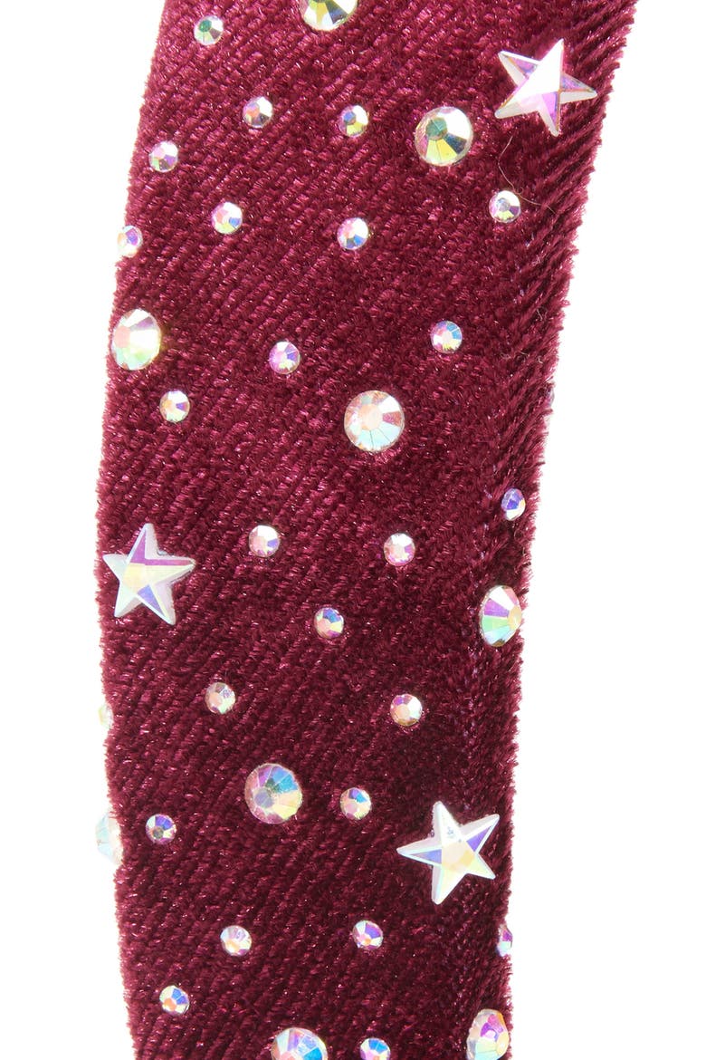 Kids' Jewel Headband, Alternate, color, BURGUNDY