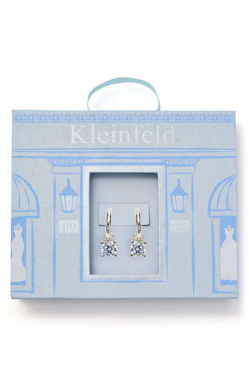 Kleinfeld Cubic Zirconia Drop Huggie Hoop Earrings