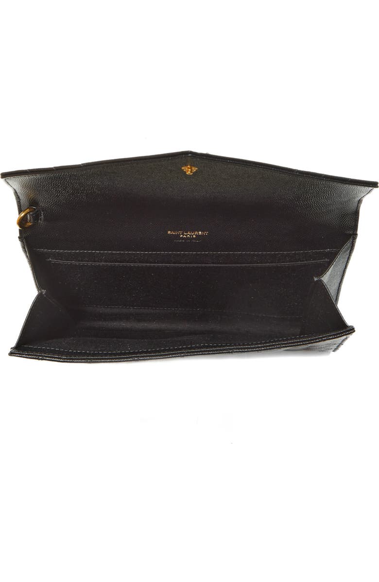 Saint Laurent Monogram Matelassé Leather Clutch, Alternate, color,
