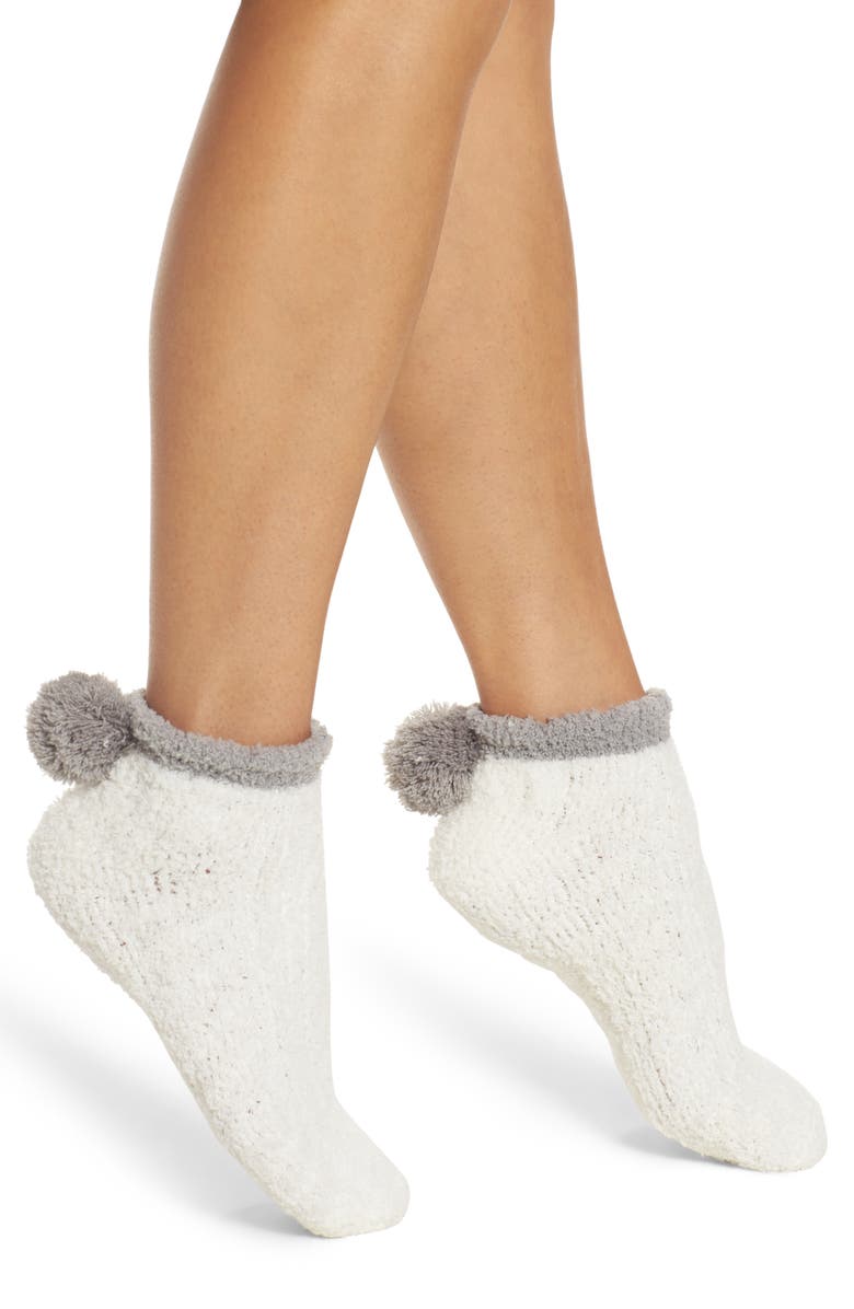 Lemon 2-Pack Pom Pom No-Show Socks, Main, color, 