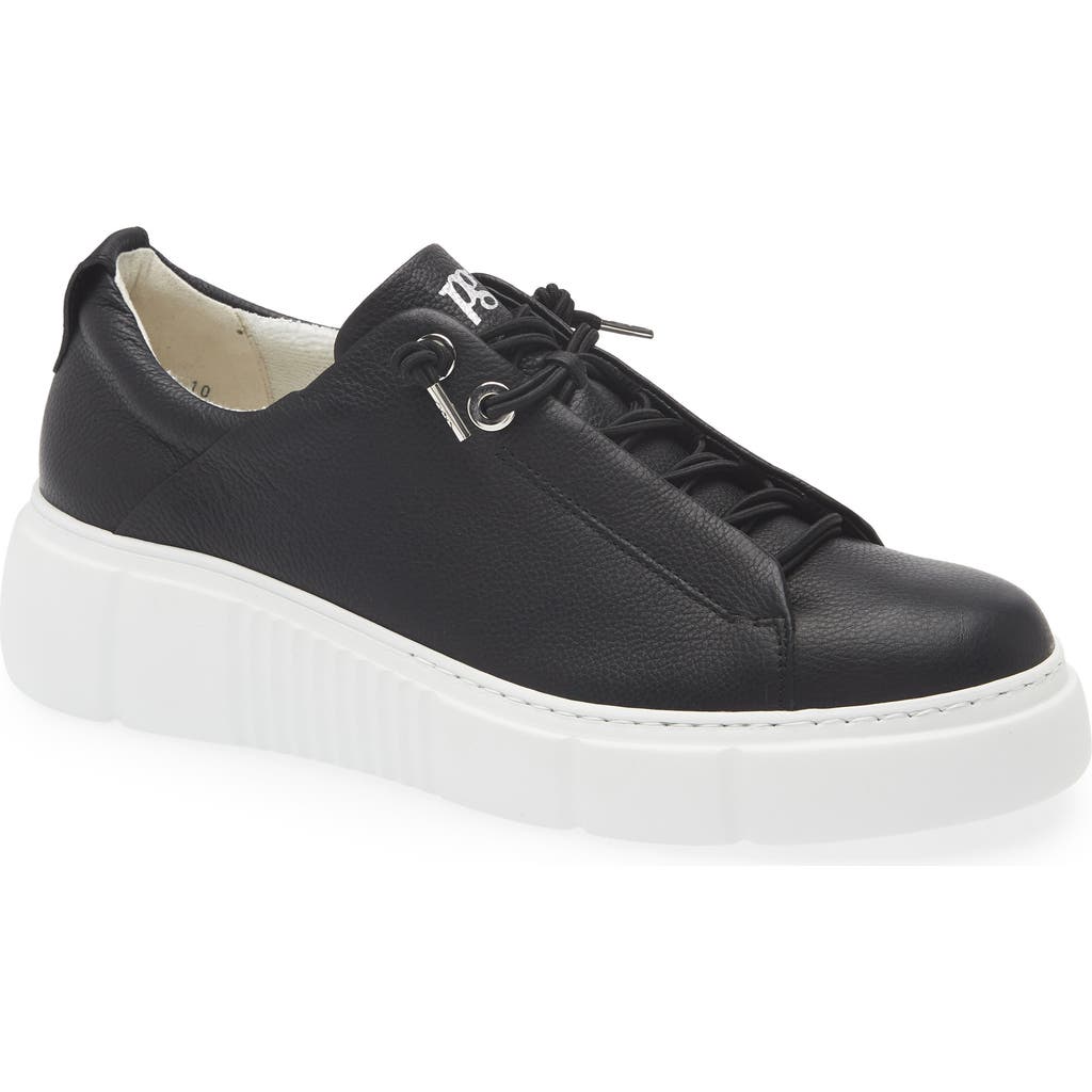 Paul Green Abbey Sneaker In Black Leather