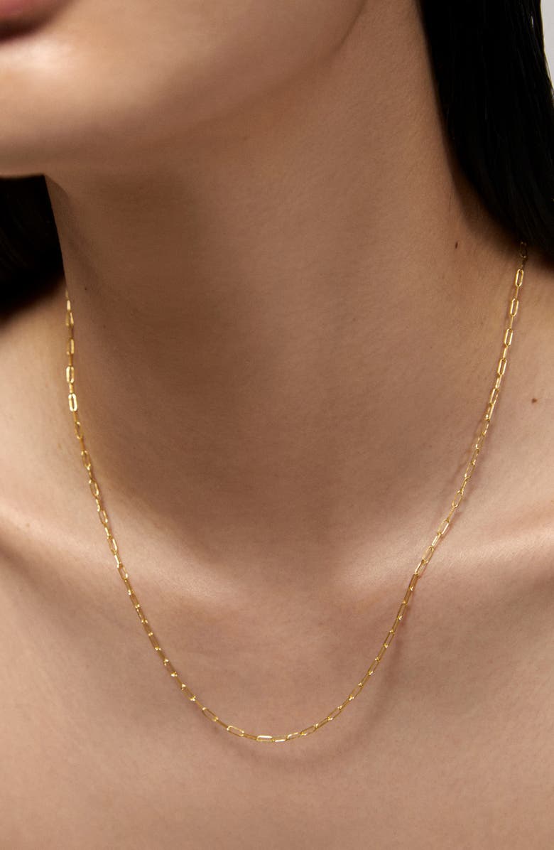Monica Vinader 14K Gold Paper Clip Chain Necklace, Alternate, color, 14Kt Solid Gold