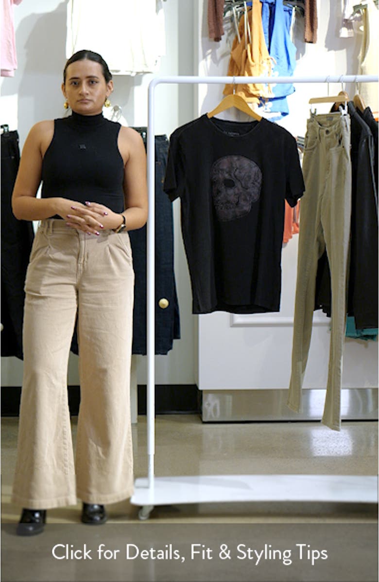 Skull Appliqué Organic Cotton T-Shirt, sales video thumbnail