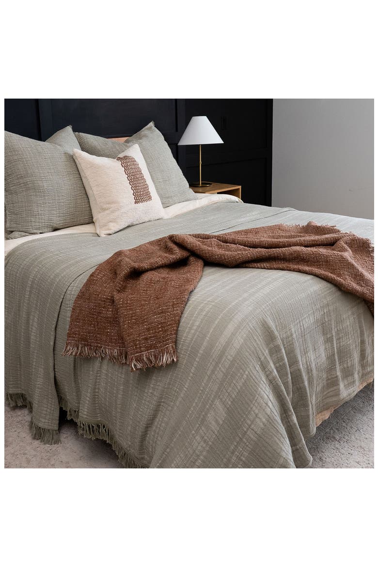 Sage Fringe Bedspread, Alternate, color, SAGE