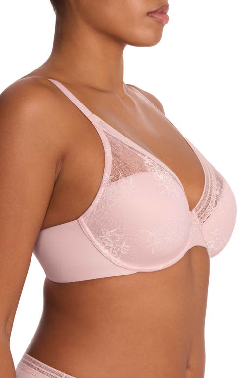 Natori Women's Love Lace Full-figure Underwire T-shirt Bra 731351 In Pink Pearl/warm White