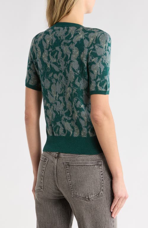 Rag & Bone Michal Jacquard Cardigan Sweater In Green