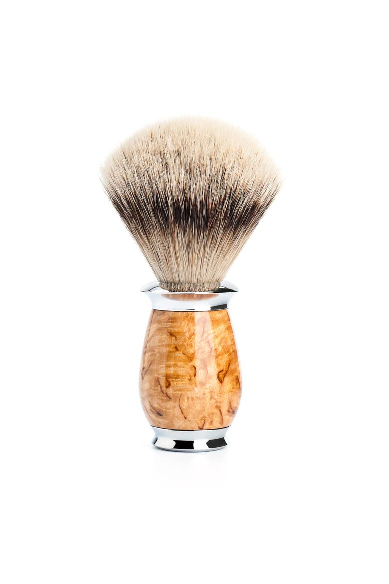 Purist Karelian Masur Birch Silvertip Badger Shaving Brush, Main, color, Masur Birch