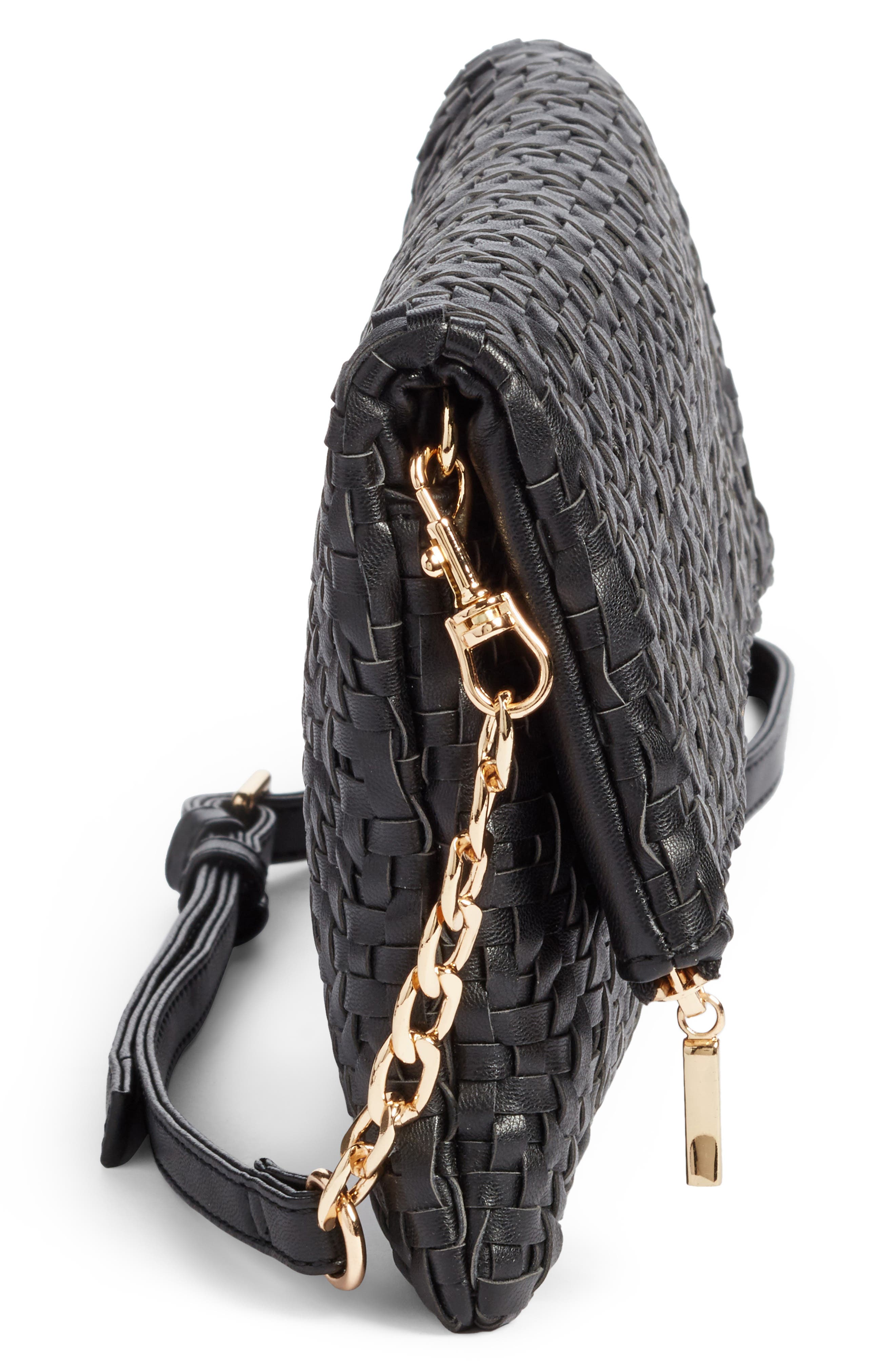 Sole Society Lisbeth Weave Foldover Clutch, Alternate, color, 