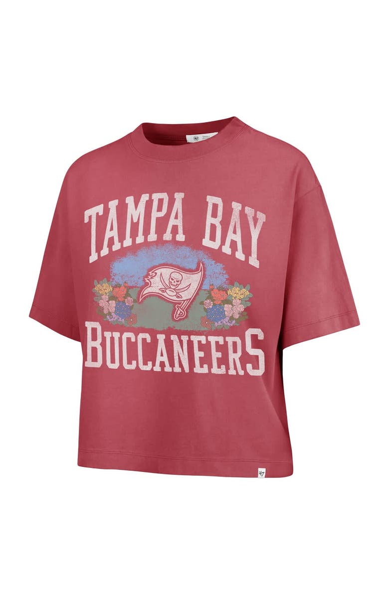 '47 Women's '47  Light Red Tampa Bay Buccaneers Florentina Montauk Cropped T-Shirt, Alternate, color, 