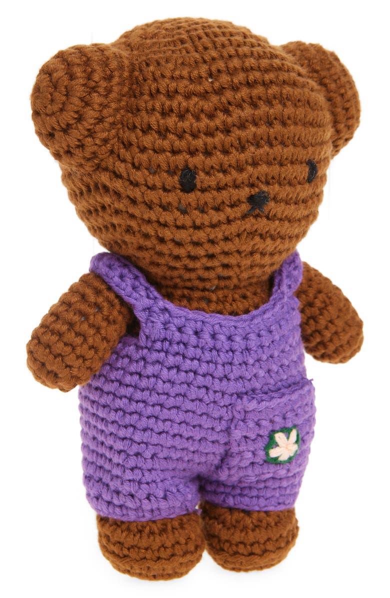 Just Dutch Boris Monet Crochet Stuffed Toy, Main, color, Purple