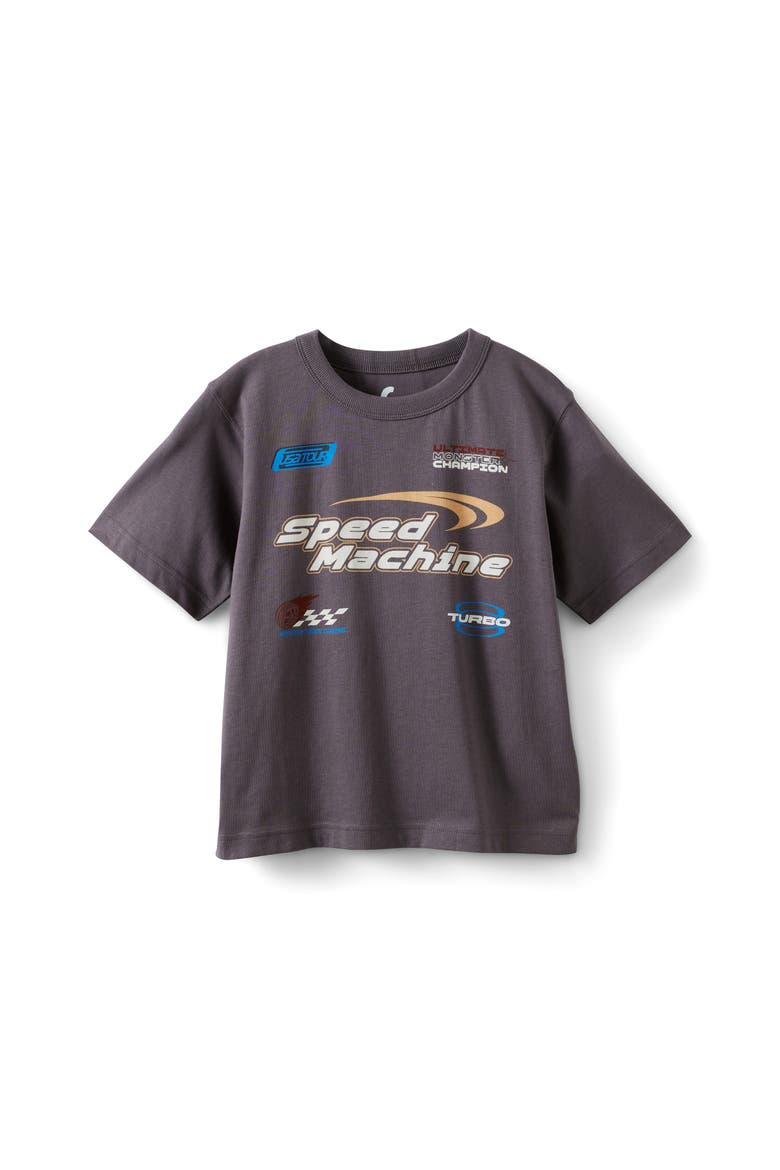Kid's Essentials Graphic Short Sleeve Tee, Main, color, Rabbit Grey Speed Machine