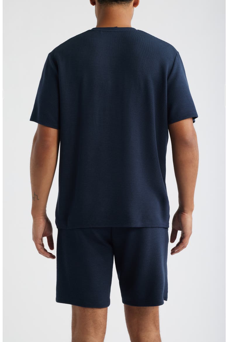 Rib Modal T-Shirt & Pajama Shorts Set, Alternate, color, NAVY
