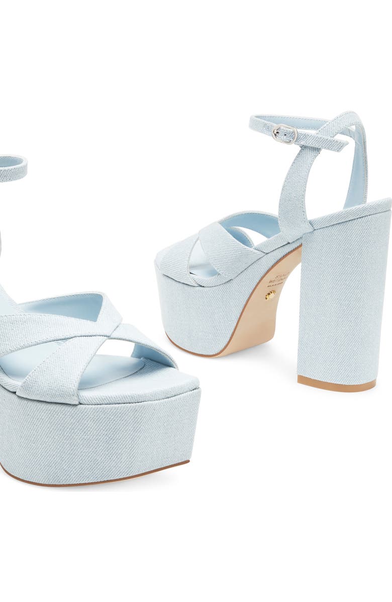 Stuart Weitzman Miami Square High 140 Platform Sandal, Alternate, color,
