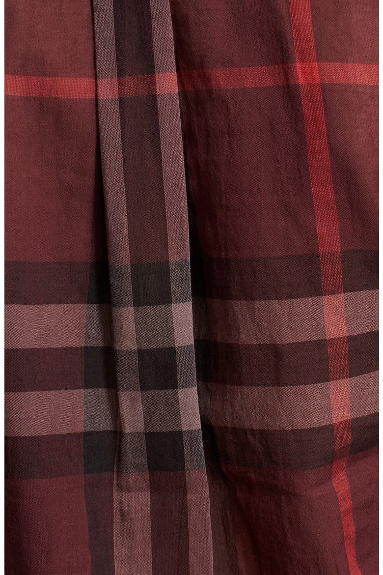 Woven Check Shirt, Alternate, color, DEEP CLARET