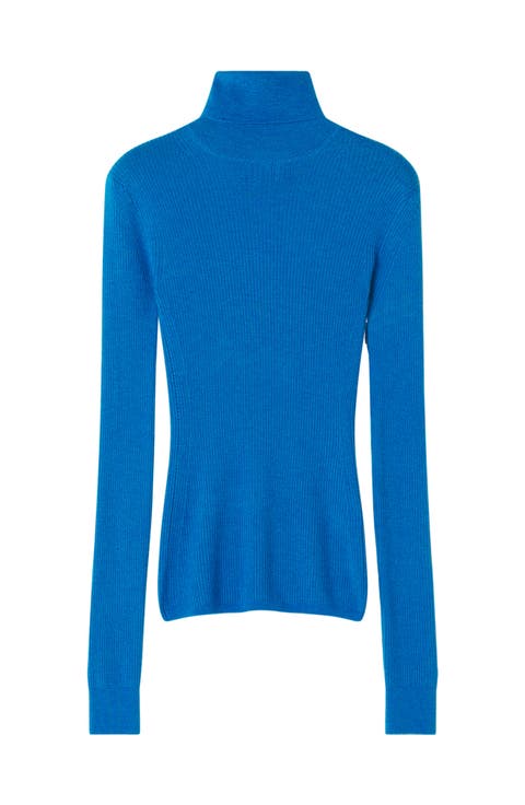 Merino Wool And Silk Turtleneck Sweater