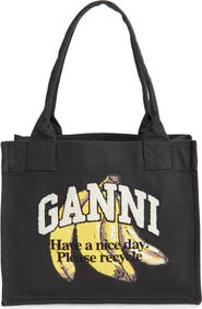 Ganni Large Banana Graphic Easy Shopper