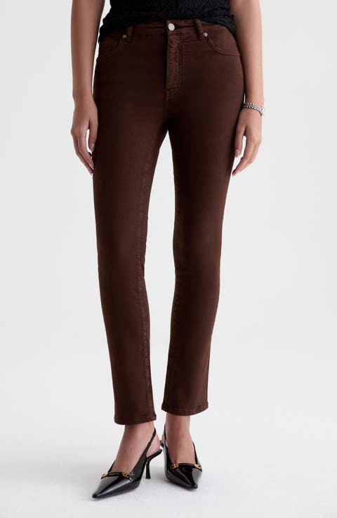 Mari Mid Rise Slim Straight Leg Jeans