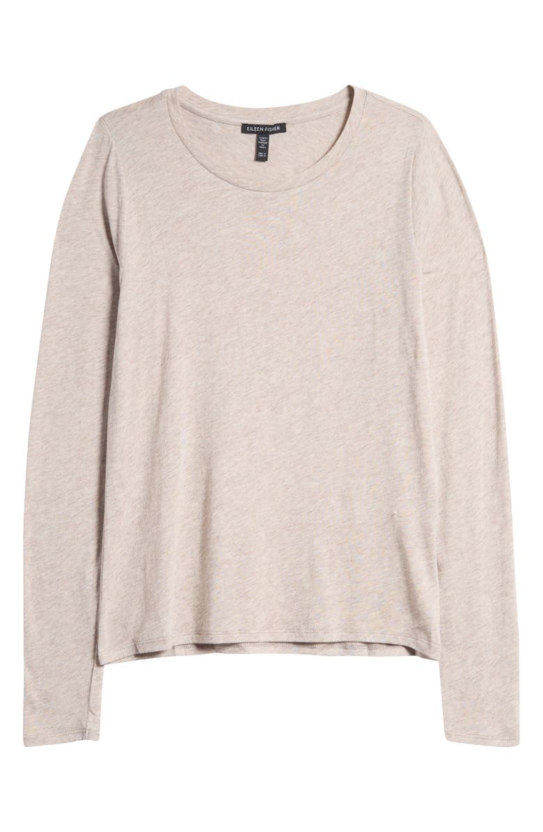 Eileen Fisher Crewneck Top, Alternate, color, Dove