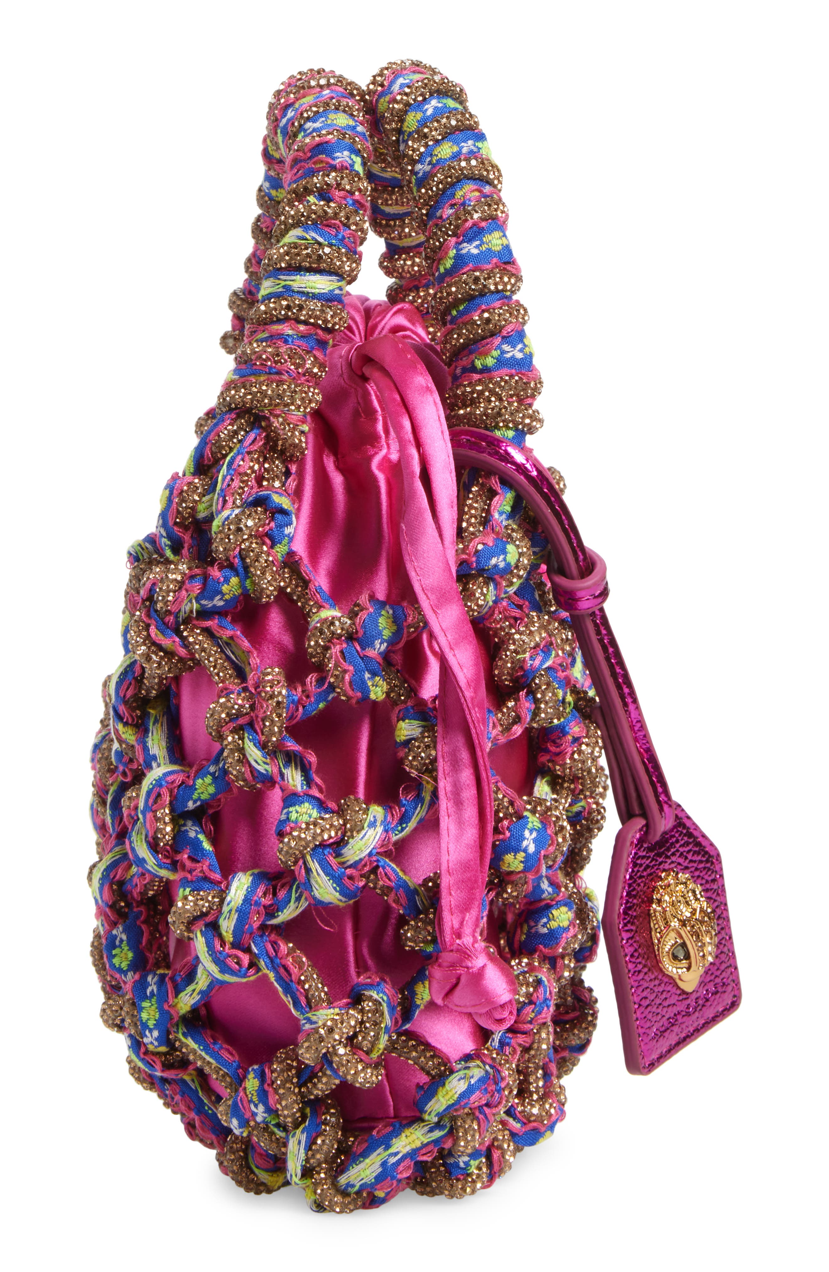 Kurt Geiger London Small Macramé Crystal Handbag, Alternate, color, 