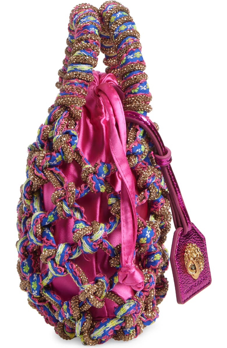 Kurt Geiger London Small Macramé Crystal Handbag, Alternate, color,
