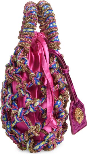 Small Macramé Crystal Handbag