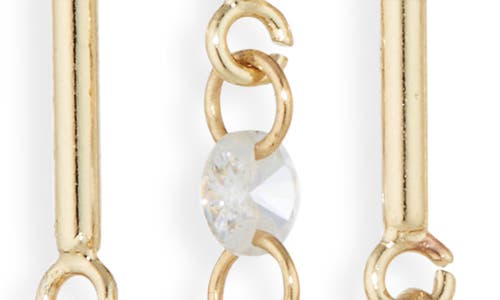Nordstrom Rack Floating Cubic Zirconia Bar Chandelier Earrings In Gold
