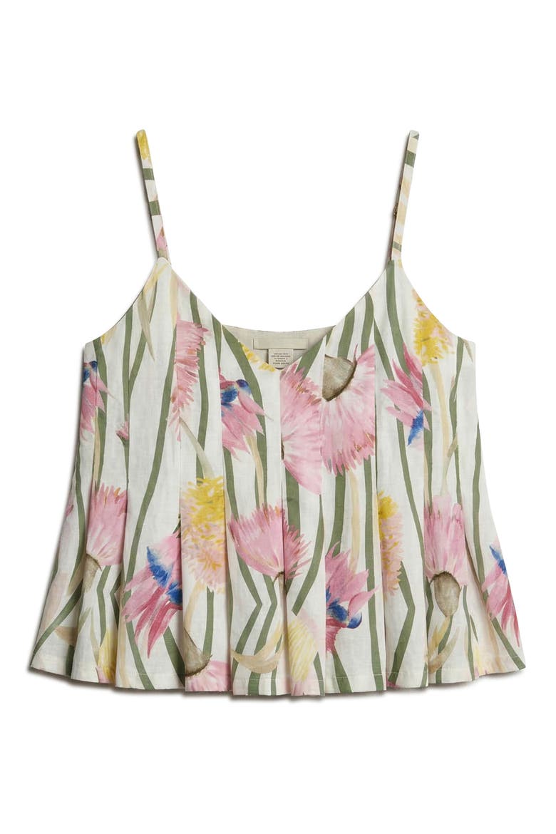 The Reef Pleated Camisole, Alternate, color, AUSSIE DESERT FLOWERS