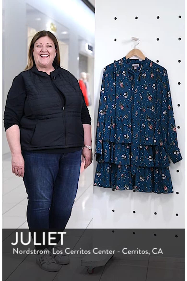 Tiered Floral Tie Neck Dress video