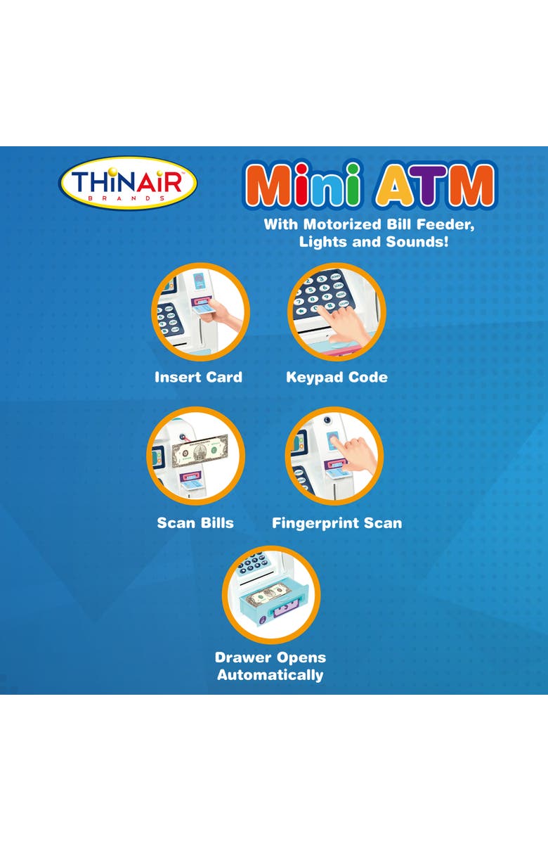 Playful Minds Mini Atm Piggy Bank, Kids 3+, Alternate, color, Multicolored