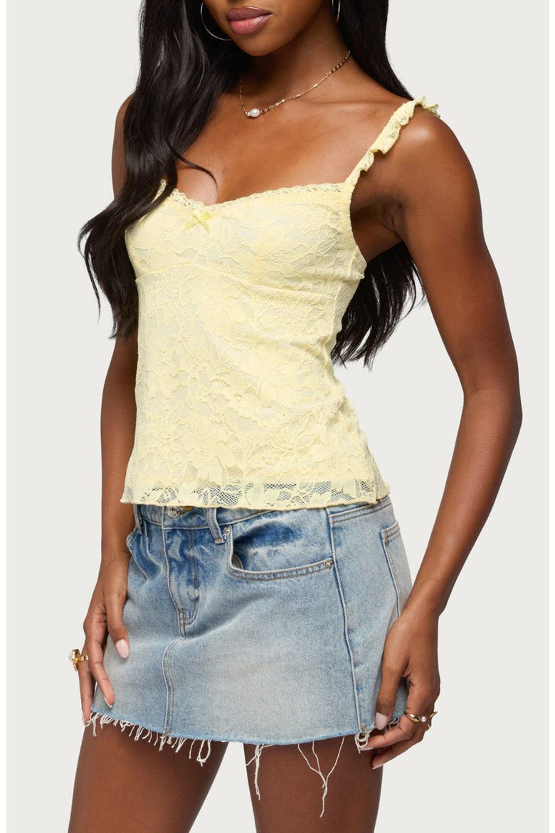 Frankie Lace Babydoll Camisole, Alternate, color, LIGHT-YELLOW