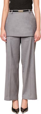 MAUDE CLUB Roxy Layered Waist Wide Leg Pants