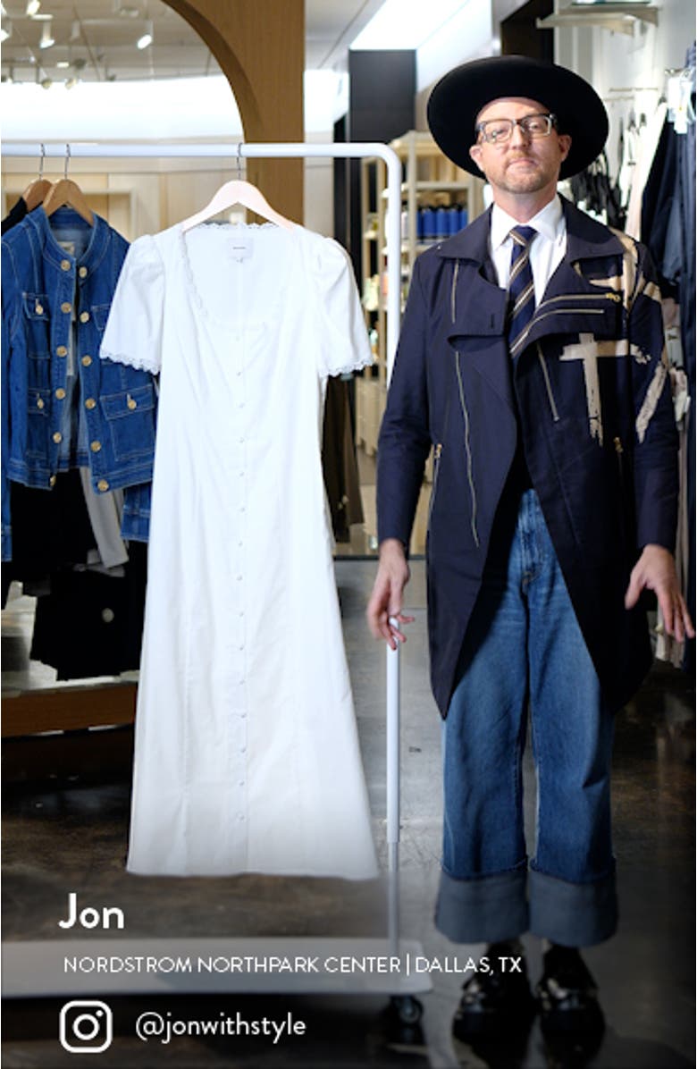 Alida Organic Cotton Button-Up Midi Dress, sales video thumbnail