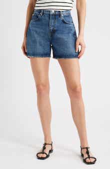 FRAME The Easy High Waist Denim Shorts