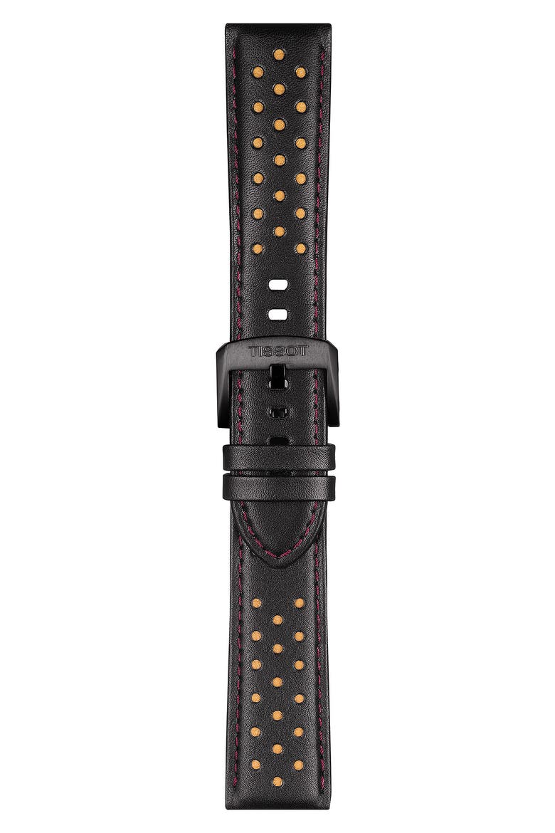 Chrono XL NBA Leather Strap Watch, 45mm, Alternate, color, BLACK/ BURGUNDY