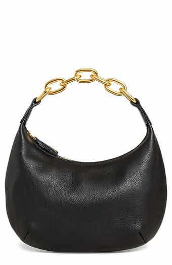 Madewell Micro Chain Handle Leather Hobo Bag