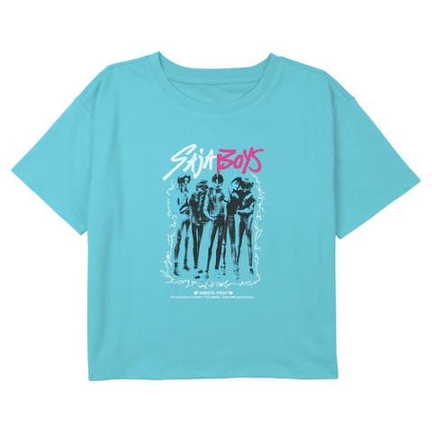 Girls' Saja Boys' Idols Portrait Cropped T-Shirt