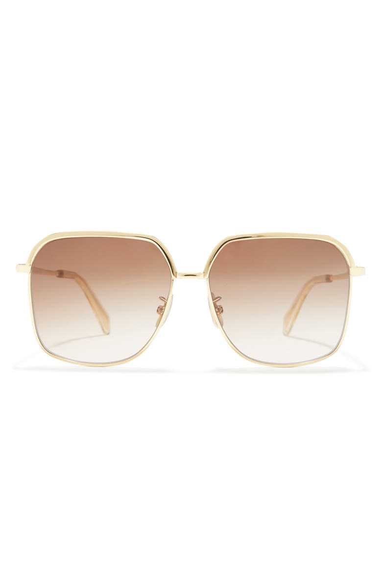 CELINE 56mm Oversize Square Sunglasses, Main, color, 