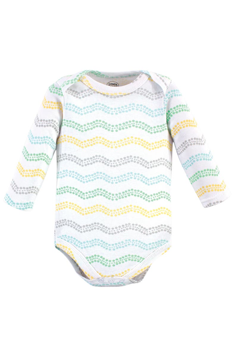 Luvable Friends Inclusive Long-Sleeve Cotton All-in-One Apparel, Alternate, color, Unisex Basic Elephant