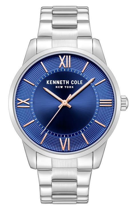 Three Hand Quartz Bracelet Watch, 44mm
