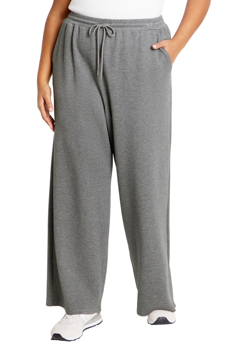 Maia Wide Leg Pull-On Pants, Main, color, GREY