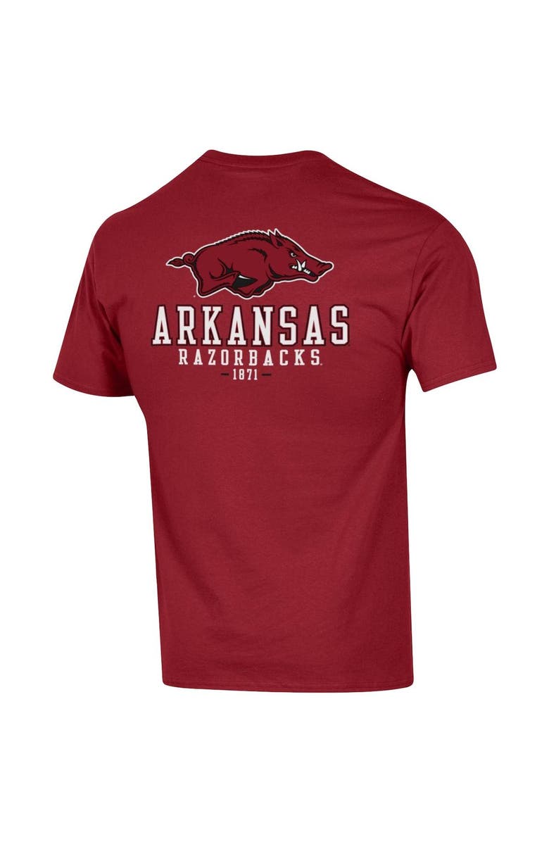 Champion Men's Champion Cardinal Arkansas Razorbacks Stack 2-Hit T-Shirt, Alternate, color, 