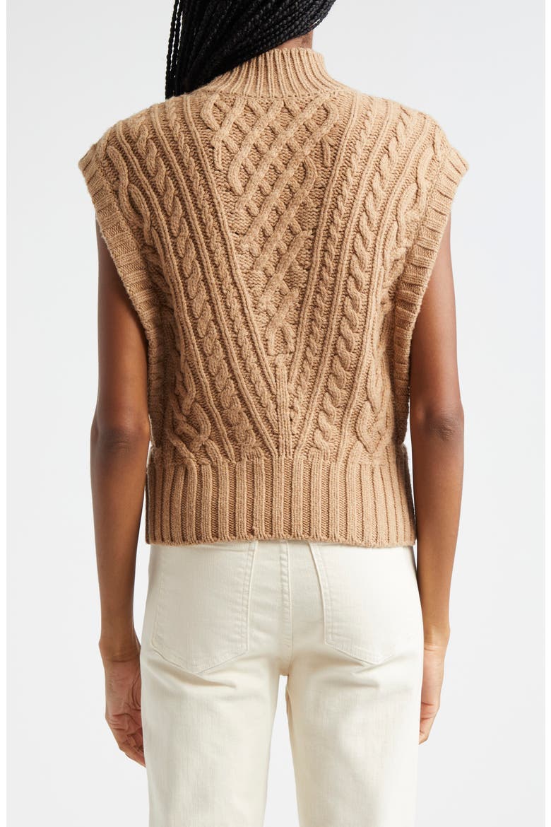 Holton Wool Button Shoulder Cap Sleeve Sweater, Alternate, color, RUSSET