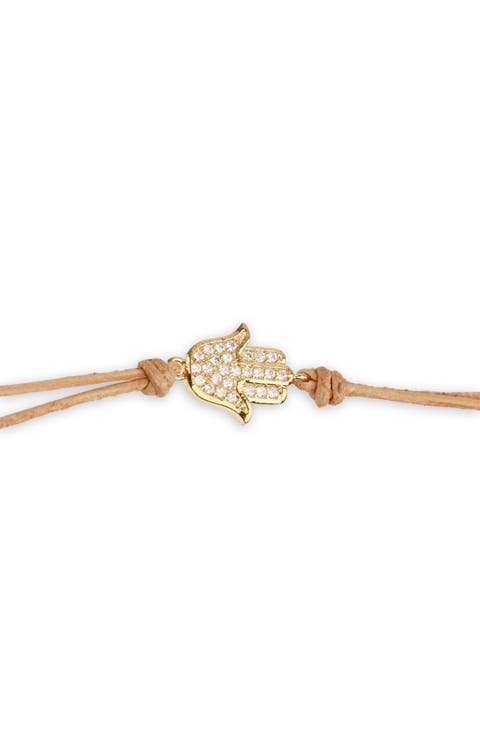 Pavé Crystal Hamsa Choker Necklace