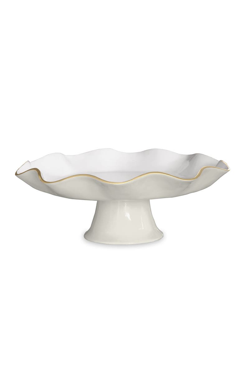 BEATRIZ BALL Collection Encanto Carola Pedestal Cake Plate, Main, color, Cream And White