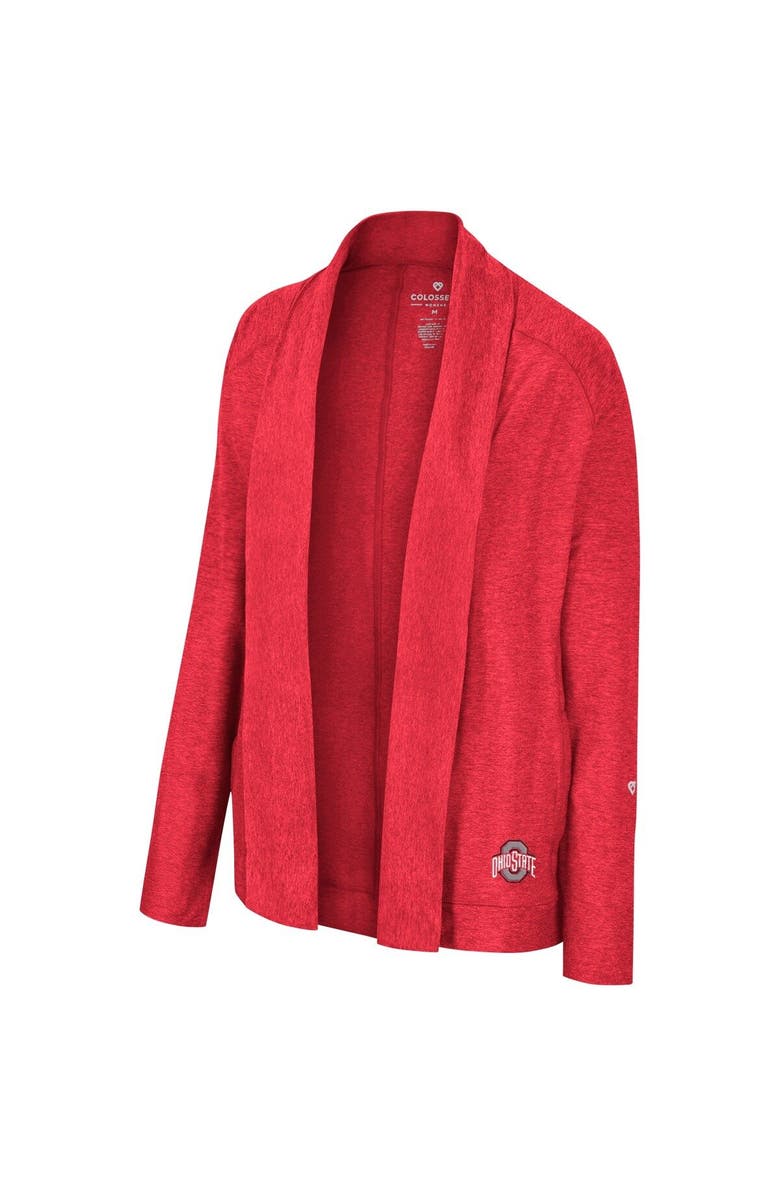 COLOSSEUM Women's Colosseum Scarlet Ohio State Buckeyes Morningside Cardigan Sweater, Alternate, color, Scarlet