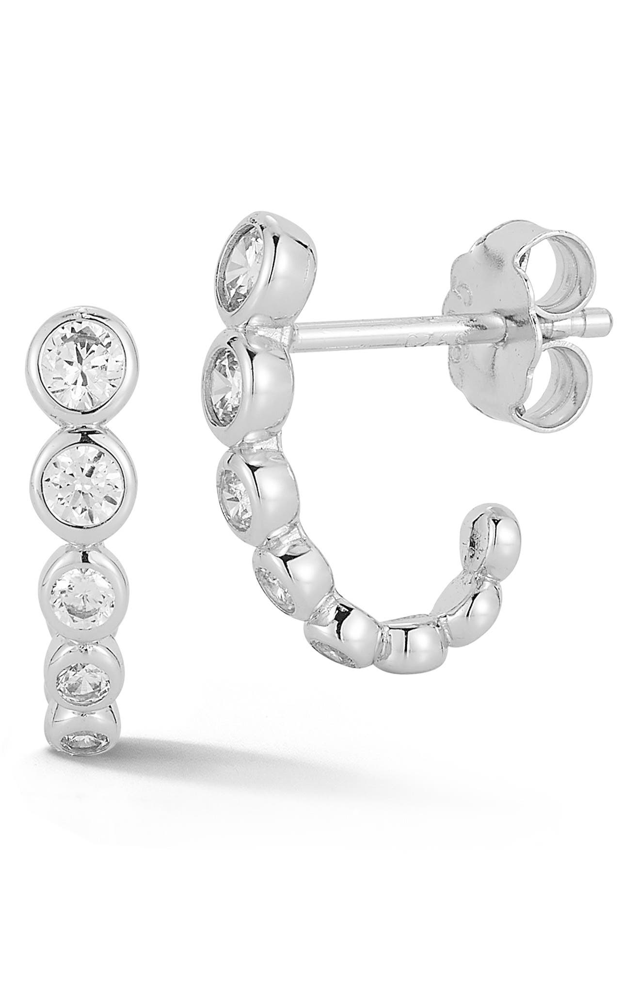 GLAZE JEWELRY Cubic Zirconia Huggie Hoop Earrings