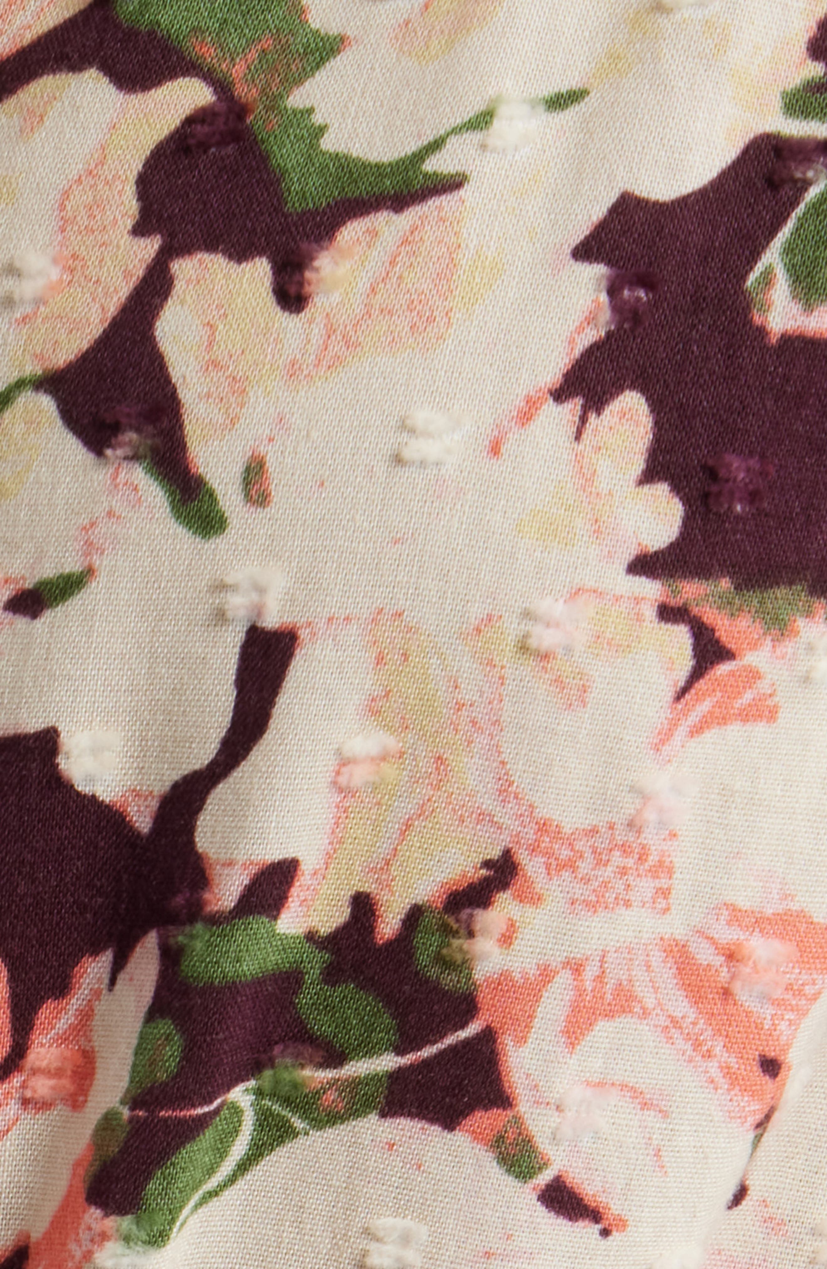 Print Tie Neck Minidress