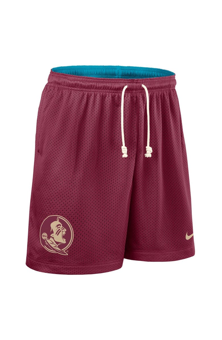 Nike Men's Nike Garnet/Turquoise Florida State Seminoles 2025 Sideline Reversible Performance Shorts, Alternate, color, 