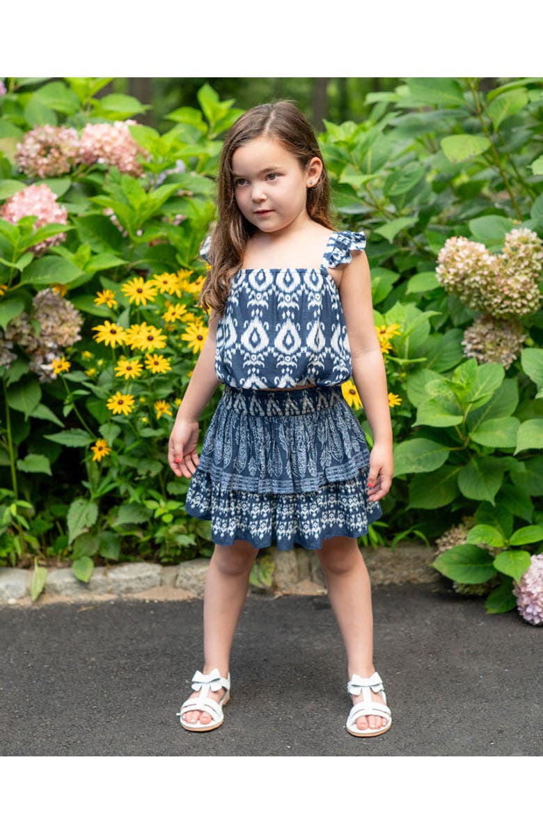 Change of Scenery Bryn Bubble Top & Tiered Skirt Set, Alternate, color, Tivara Ikat